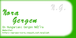 nora gergen business card